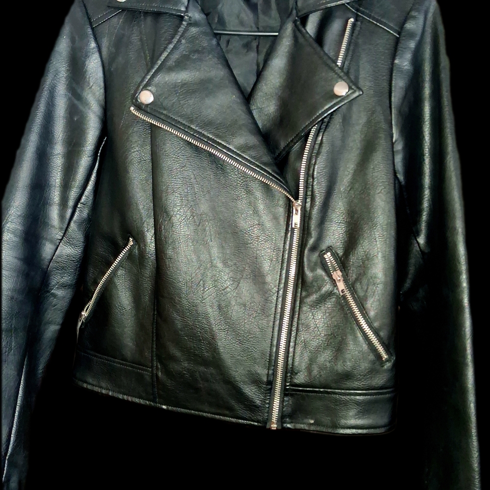 Forever 21 Black Leather Biker Jacket
